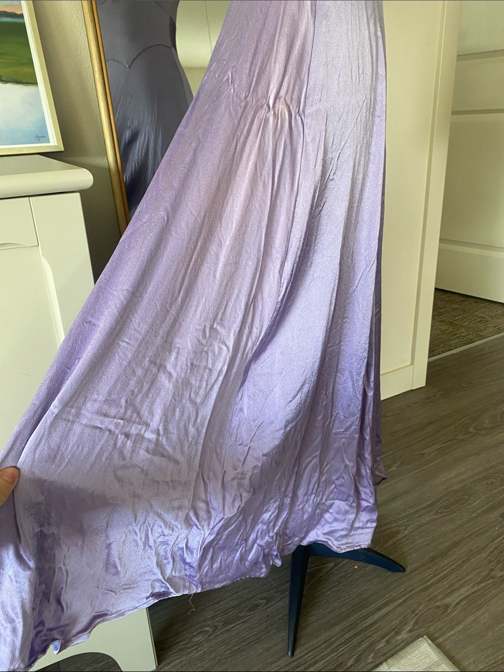 Vintage 1940s Purple Puff-Sleeve Midi Dress - Picture 16 of 16
